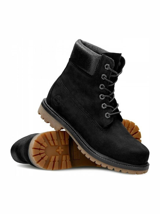 Buty 6inch Premium Δερμάτινα Γυναικεία Αρβυλάκια με Μεσαίο Τακούνι Μαύρα