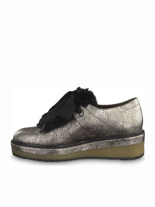 Women's Slip-On Leather Silver