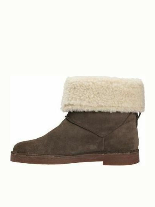 Clarks Drafty Haze Catifea Ghete dama cu blană Bej 26128233