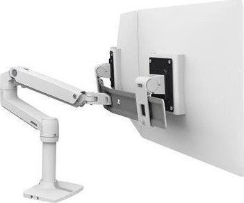 Ergotron LX Desktop Stand for 2 Monitors up to 25" with Arm White