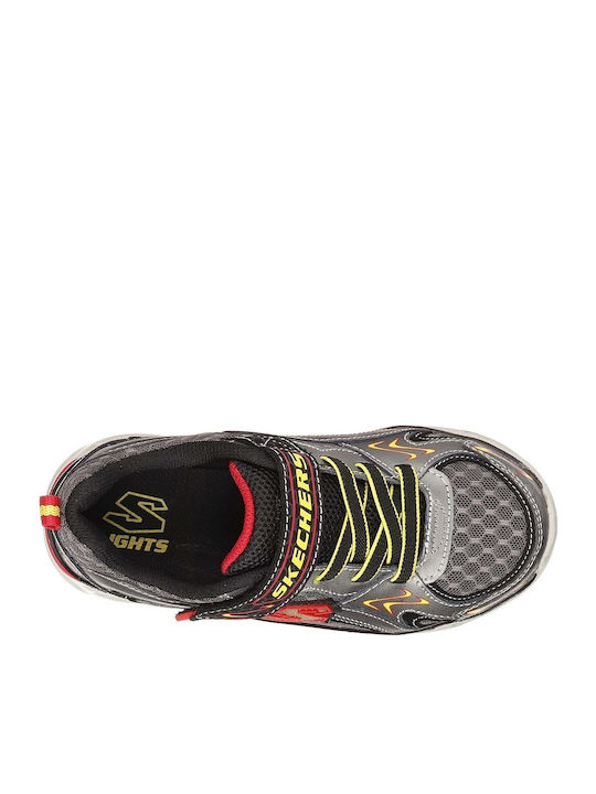 BEBE Lighted Gore & Strap Sneaker Kids Sneakers with Scratch & Lights Multicolour