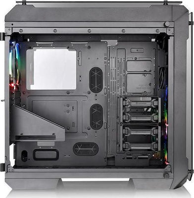 Thermaltake View 71 Tempered Glass Gaming Full Tower Κουτί Υπολογιστή με Πλαϊνό Παράθυρο και RGB Φωτισμό Μαύρο