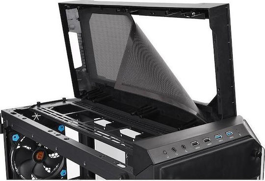 Thermaltake View 71 Tempered Glass Gaming Voller Turm Computergehäuse mit Seitenfenster Schwarz