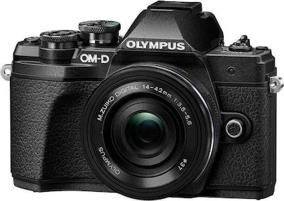 Olympus OM-D E-M10 Mark III Mirrorless Camera Micro Four Thirds (4/3") Kit (ED 14‑42mm F3.5‑5.6 EZ Pancake + ED 40‑150mm F4‑5.6 R) Black