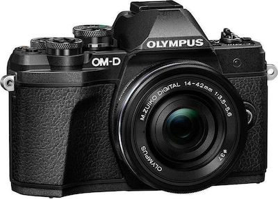 Olympus OM-D E-M10 Mark III Mirrorless Camera Micro Four Thirds (4/3") Kit (ED 14‑42mm F3.5‑5.6 EZ Pancake + ED 40‑150mm F4‑5.6 R) Black