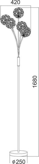 Aca Skylar Stehlampe Höhe 168cm Weiß Aca Skylar Stehlampe Höhe 168cm Weiß