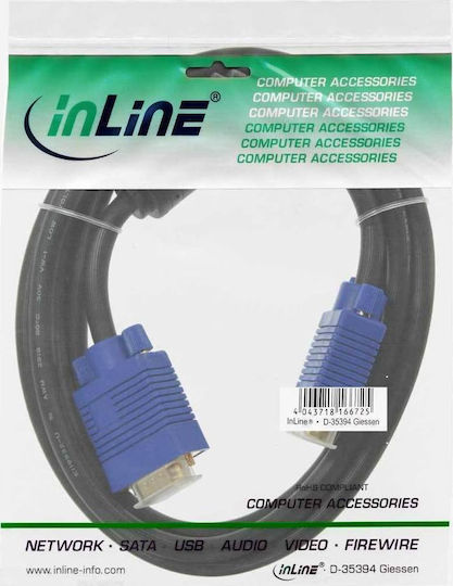 InLine Kabel VGA-Stecker - VGA-Stecker Schwarz 1m (17702S)