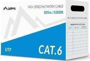 Lanberg U/UTP Cat.6 Cablu de rețea Ethernet fără conectori 305m Gri 1buc