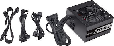 Corsair CX Series CX450M 450W Τροφοδοτικό Υπολογιστή Semi Modular 80 Plus Bronze