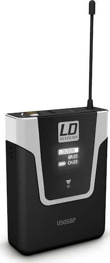 LD Systems U505 BPH 2 Комплект Безжично Кондензатор (Малка диафрагма) Микрофон Κεφαλής, Ζώνης за Вокали в Черен Цвят
