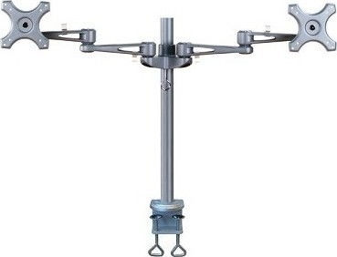 Newstar FPMA-D935D Βάση Γραφείου για 2 Οθόνες έως 27" με Βραχίονα Ασημί