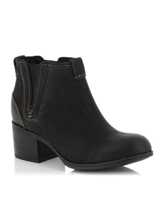 Clarks Maypearl Daisy Leder Damen Knöchelstiefel Schwarz