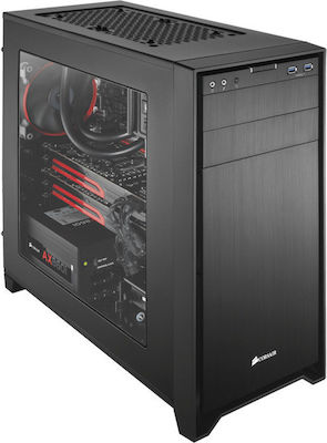 Corsair Obsidian 350D Windowed Midi Tower Компютърна кутия Черен