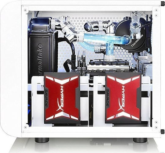 Thermaltake Core V1 Gaming Mini Tower Κουτί Υπολογιστή με Πλαϊνό Παράθυρο Snow Edition