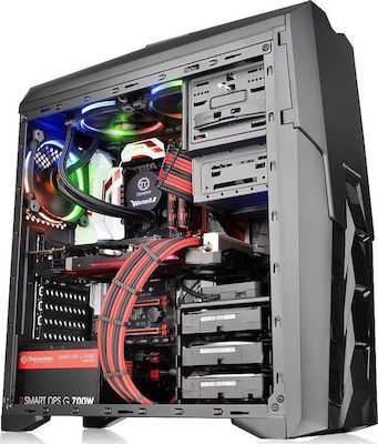 Thermaltake Versa N25 Jocuri Turnul Midi Cutie de calculator cu fereastră laterală Negru