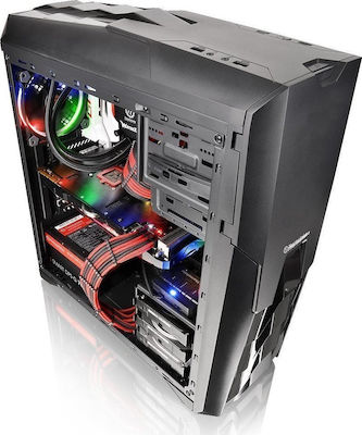 Thermaltake Versa N25 Jocuri Turnul Midi Cutie de calculator cu fereastră laterală Negru