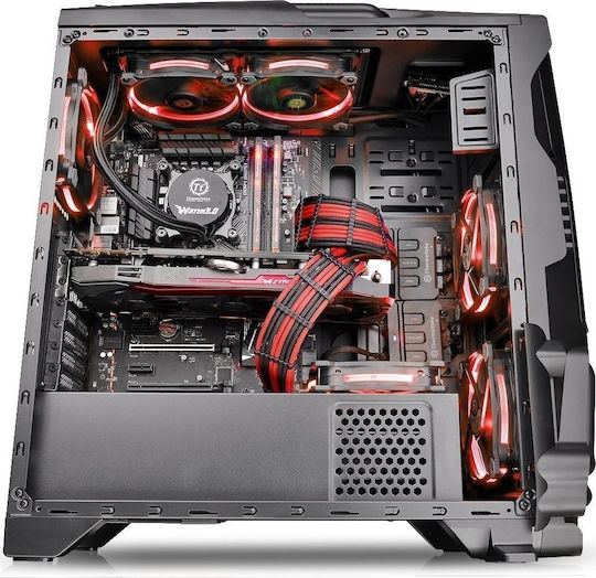 Thermaltake Versa N24 Midi-Turm Computergehäuse mit Seitenfenster Schwarz