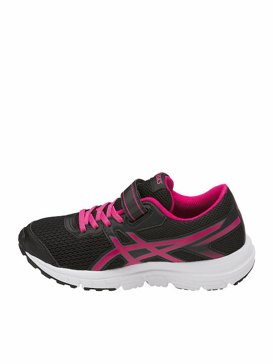 Gel-Zaraca 5 GS Kids Sports Shoes Running with Hoop & Loop Closure Black