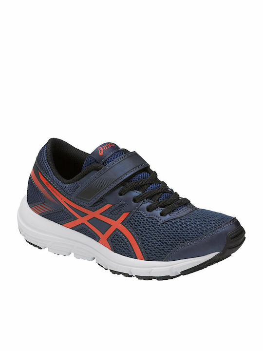 Gel-Zaraca 5 GS Kids Sports Shoes Running with Hoop & Loop Closure Navy Blue