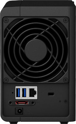 Synology DiskStation DS218+ NAS Turm mit 2 Steckplätzen für HDD/SSD