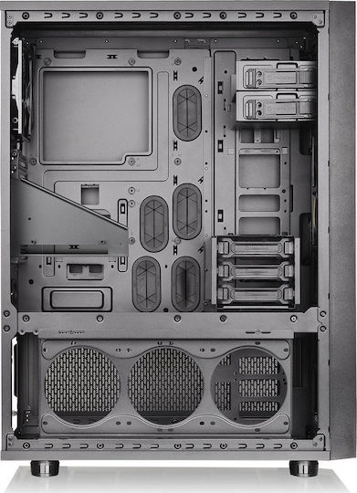 Thermaltake Core X71 Tempered Glass Edition Геймърско бюро Пълна кула Компютърна кутия със страничен прозорец Черен