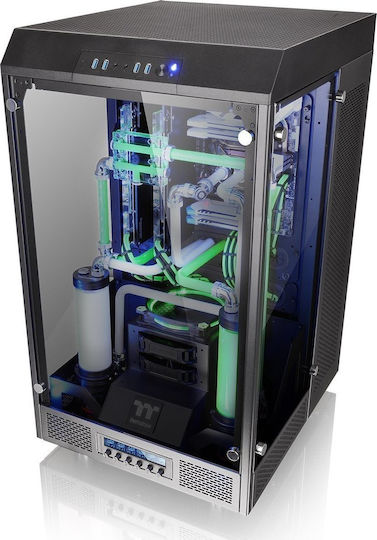 Thermaltake The Tower 900 Геймърско Пълна Кула Компютърна Кутия със Страничен Прозорец Черна