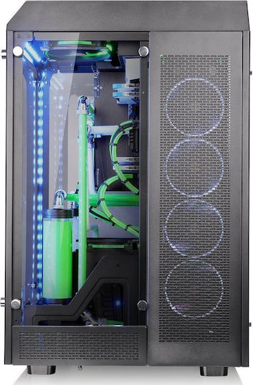 Thermaltake The Tower 900 Геймърско Пълна Кула Компютърна Кутия със Страничен Прозорец Черна