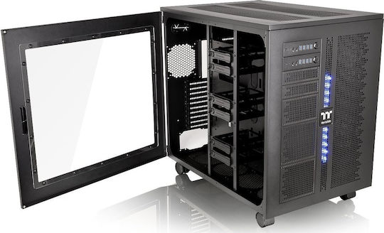 Thermaltake Core W200 Gaming Ultra-Turm Computergehäuse mit Seitenfenster Schwarz