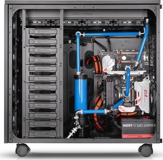 Thermaltake Core W200 Gaming Ultra-Turm Computergehäuse mit Seitenfenster Schwarz