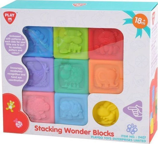Playgo Jucărie de Stivuire Stacking Wonder Blocks pentru 18++ Luni