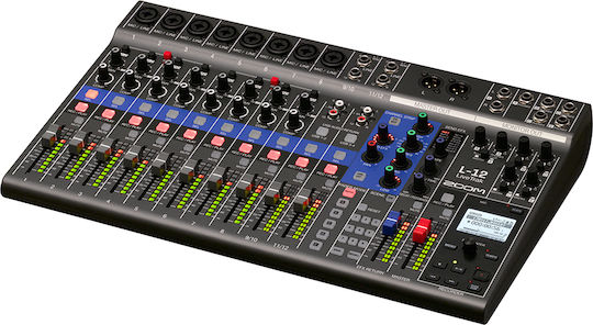 Zoom LiveTrak L-12 Digitale Konsole 12 Kanäle mit Phantom Power & 8 XLR-Eingänge Rack-Bausatz-Bündel
