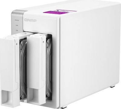 QNap TS-231P2-4G NAS Turm mit 2 Steckplätzen für HDD/SSD und 2 Ethernet-Anschlüsse