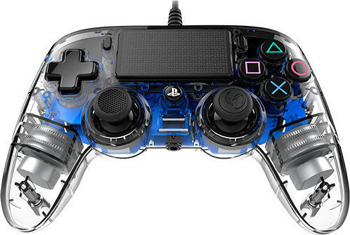 Nacon Wired Illuminated Compact Controller for PS4 Crystal Blue