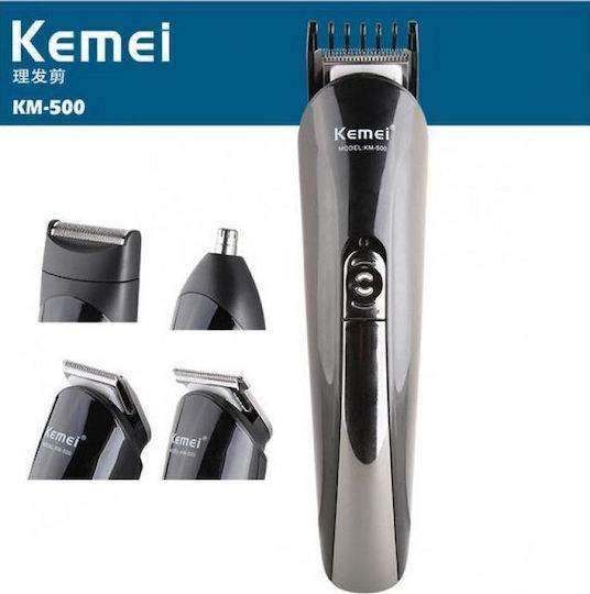 Kemei Set Rechargeable Hair Clipper Black KM-500