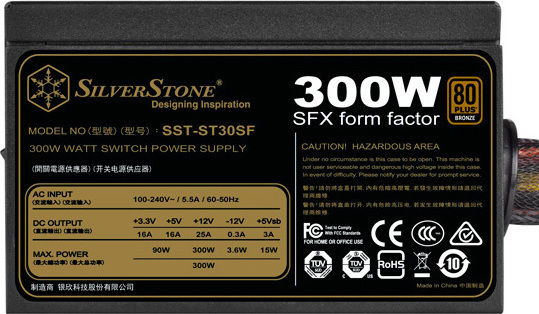 Silverstone Strider SFX 300W rev. 2.0 300W Μαύρο Τροφοδοτικό Υπολογιστή Full Wired 80 Plus Bronze