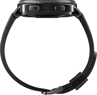 Samsung Gear Sport Aluminium 44mm Αδιάβροχο Smartwatch με Παλμογράφο (Μαύρο)