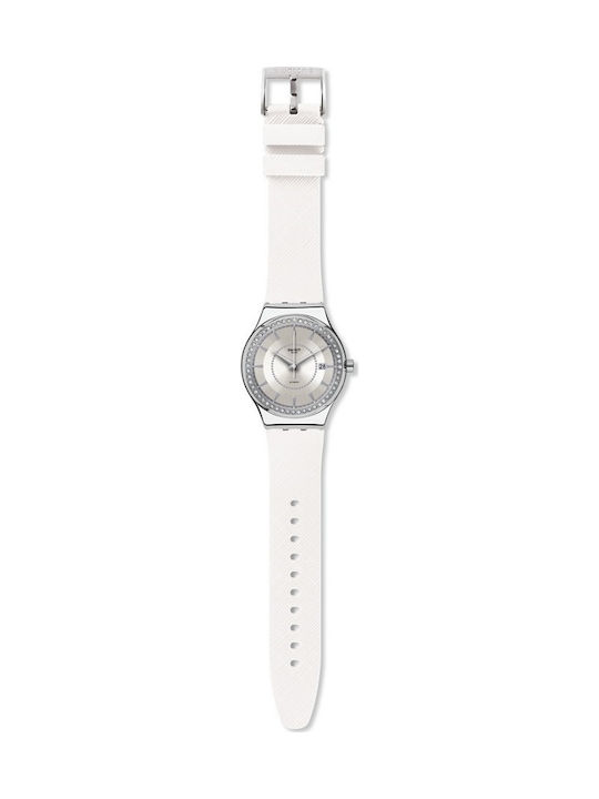 Swatch Sistem Snow Часовник Автоматичен с Бял Метална Гривна