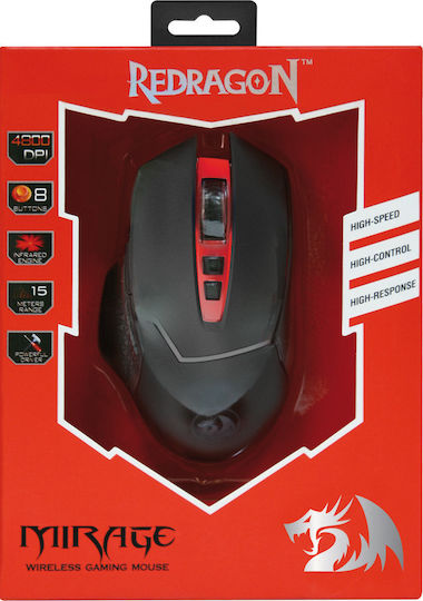 Redragon Mirage Drahtlos Gaming Gaming Maus 4800 DPI Schwarz