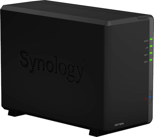 Synology DiskStation DS218play NAS Tower με 2 θέσεις για HDD/SSD