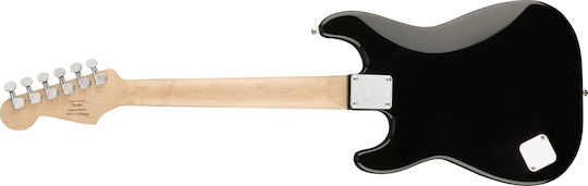 Squier Mini V2 Електрическа Китара Stratocaster с SSS Конфигурация на Пикапите Черно