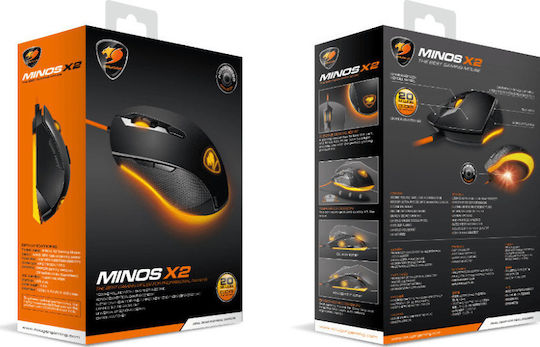 Cougar Minos X2 Gaming Ποντίκι 3000 DPI Μαύρο