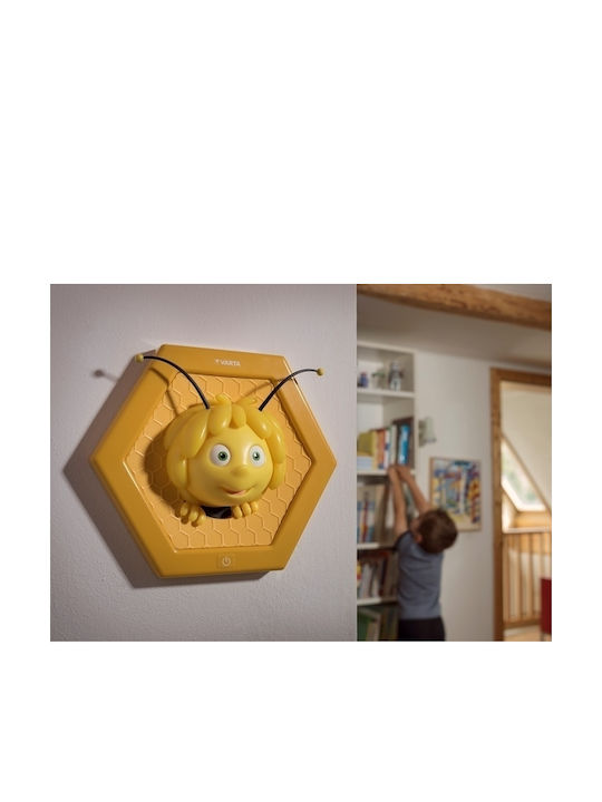 Varta Lumină de perete pentru copii Plastic Maya The Bee Galben