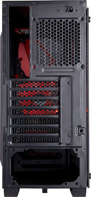 Corsair Carbide Spec-04 Tempered Glass Gaming Midi Tower Κουτί Υπολογιστή με Πλαϊνό Παράθυρο Black/Red