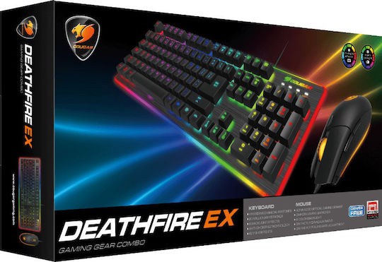 Cougar Deathfire EX Gaming Tastatură cu iluminare RGB (Engleză US)
