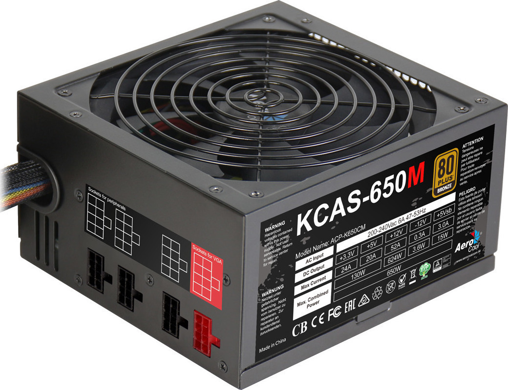 Блок питания aerocool kcas 650w kcas 650m обзор