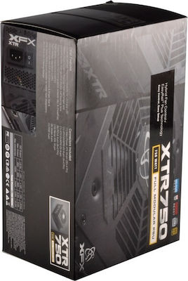 XFX Pro Series 750W Black Edition 750W Захранващ блок за компютър Пълен модул 80 Plus Gold