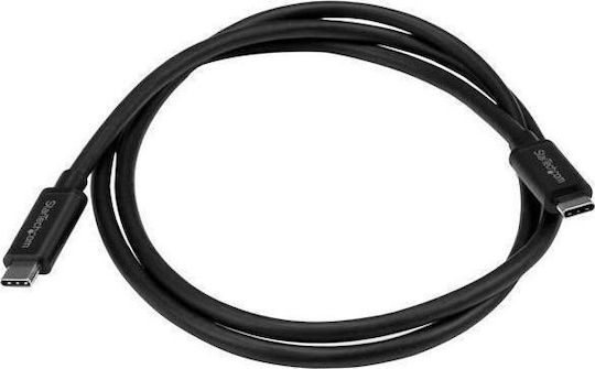 StarTech USB 2.0 Cable USB-C male - USB-C 60W Μαύρο 1m USB31CC1M