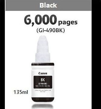 Canon GI-490 InkJet Printer Ink Black (0663C001)