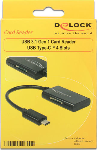 DeLock Card Reader USB 3.1 Type-C for /S/D/ / /M/e/m/o/r/y/S/t/i/c/k/ / / /