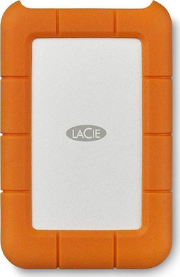 Lacie Rugged USB-C USB 3.1 / USB-C Εξωτερικός HDD 4TB 3.5" Πορτοκαλί